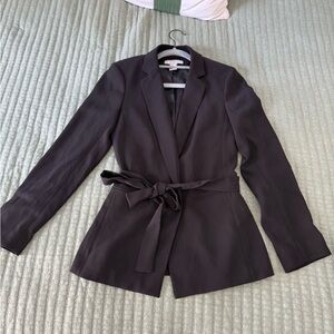 H&M Black Tailored Blazer with Lapel Collar